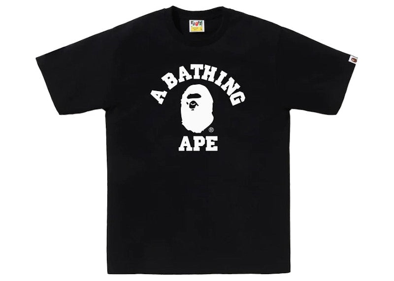 BAPE Bicolor College Tee Black