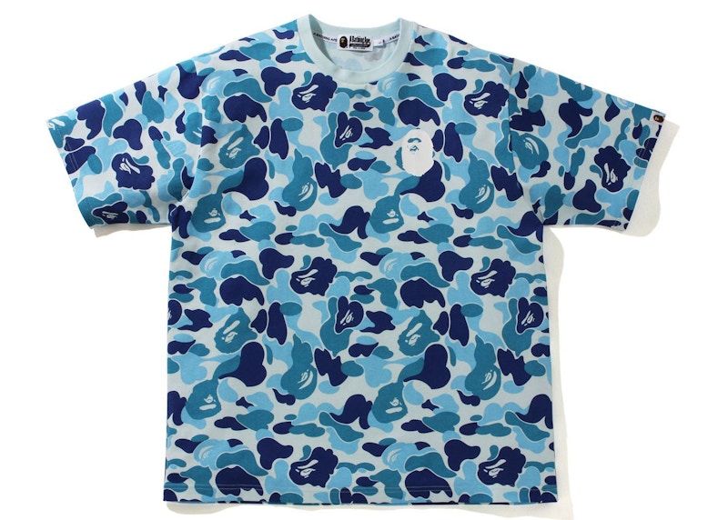 BAPE Big ABC Camo Ape Head Relaxed Fit Tee Blue