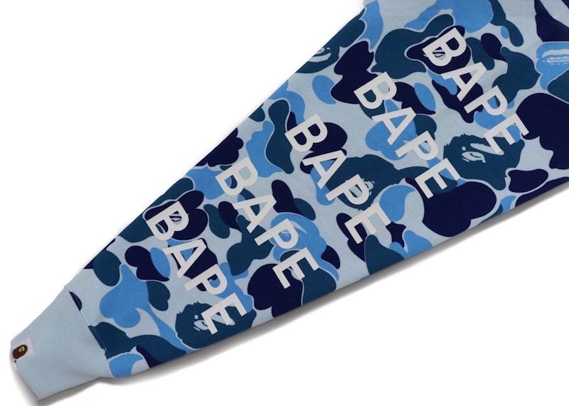 BAPE Big ABC Camo Relaxed Fit Full Zip Hoodie Blue