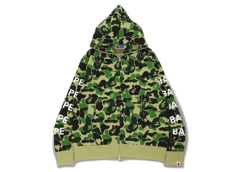 BAPE Big ABC Camo Relaxed Fit Full Zip Hoodie Green