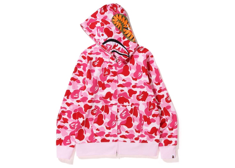 BAPE Big ABC Camo Shark Full Zip Hoodie Pink