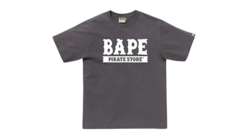 BAPE Big Ape Crossbone College Tee Charcoal