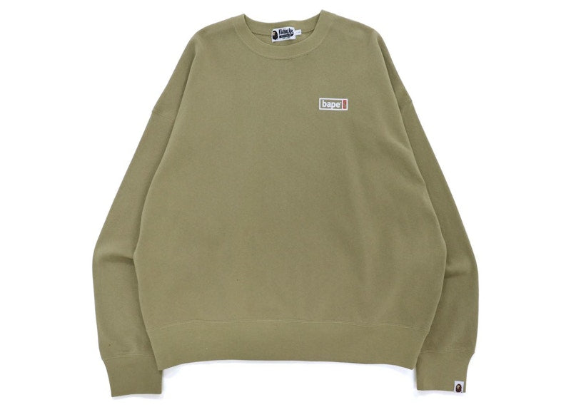 BAPE Big Ape Head Digital Mosaic Loose Fit Crewneck Beige