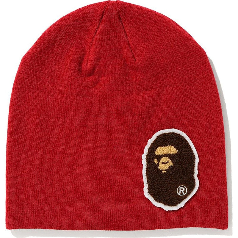 BAPE Big Ape Head Knit Cap Red