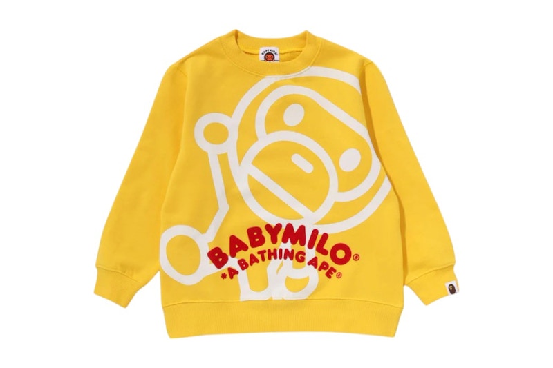 BAPE Big Baby Milo Crewneck Sweatshirt Yellow