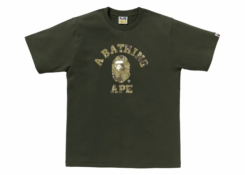 BAPE Bitmap College Tee Olivedrab