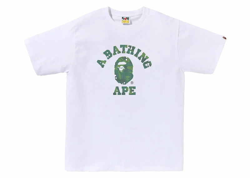 BAPE Bitmap College Tee White
