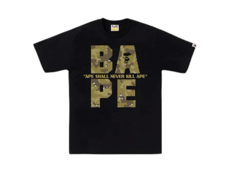 BAPE Bitmap Logo Tee Black