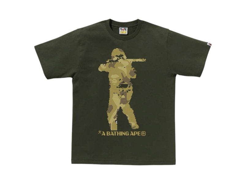 BAPE Bitmap Soldier Tee Olivedrab