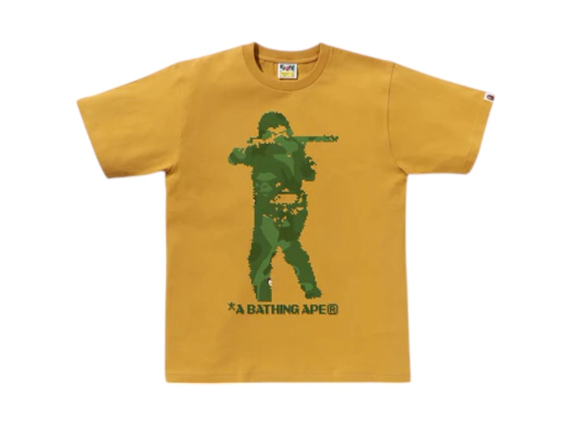 BAPE Bitmap Soldier Tee Yellow