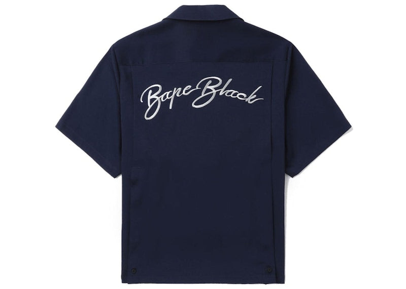 BAPE Black Ape Head Bowling S/S Shirt Navy