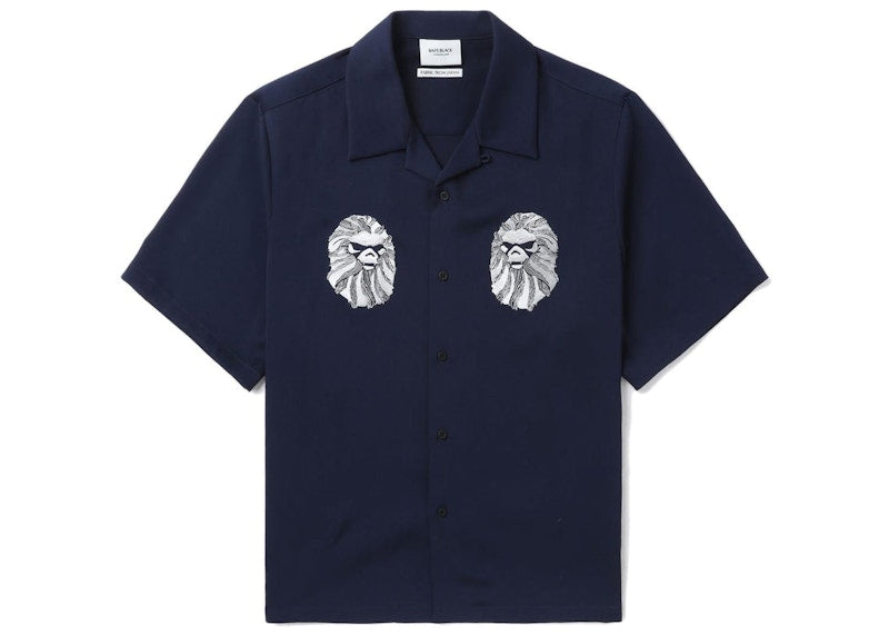 BAPE Black Ape Head Bowling S/S Shirt Navy