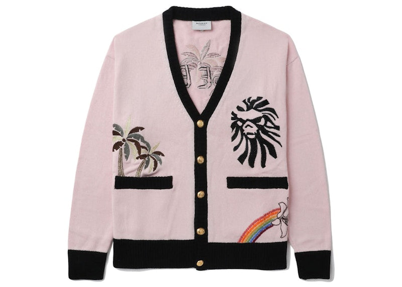 BAPE Black Ape Head Embroidery Cardigan Pink