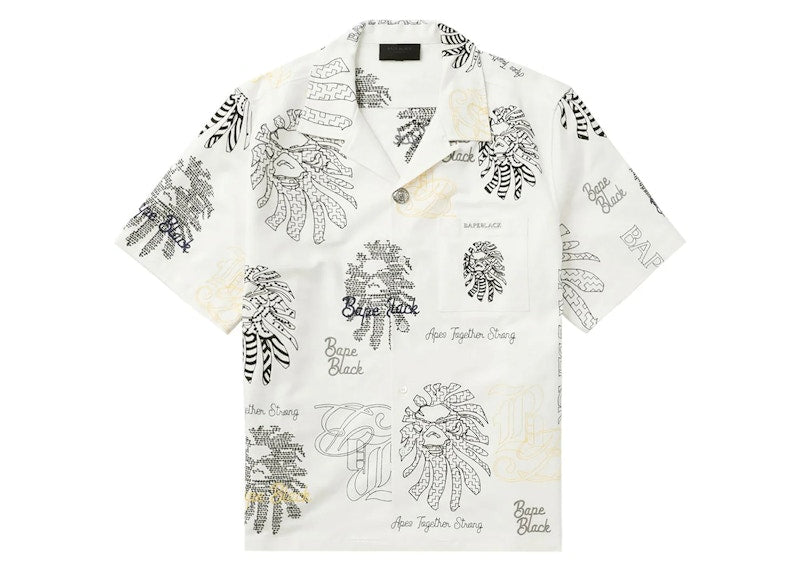 BAPE Black Graphic Stitch Shirt White