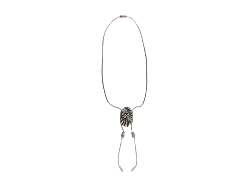 BAPE Black Madface Pendant Necklace Silver