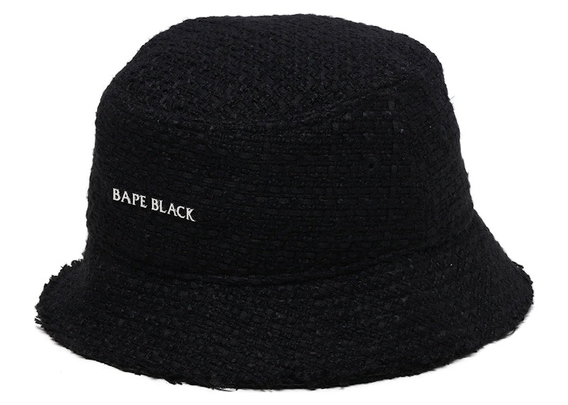 BAPE Black x New Era Logo Tweed Hat Black