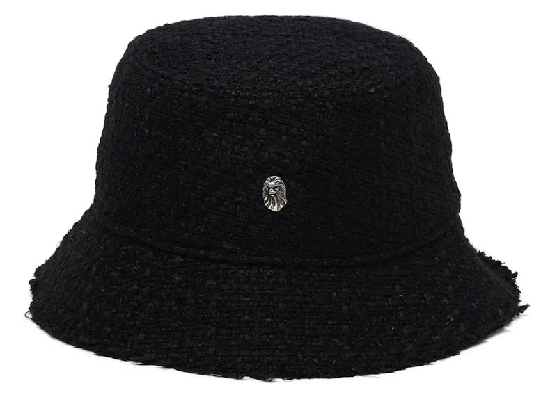 BAPE Black x New Era Logo Tweed Hat Black