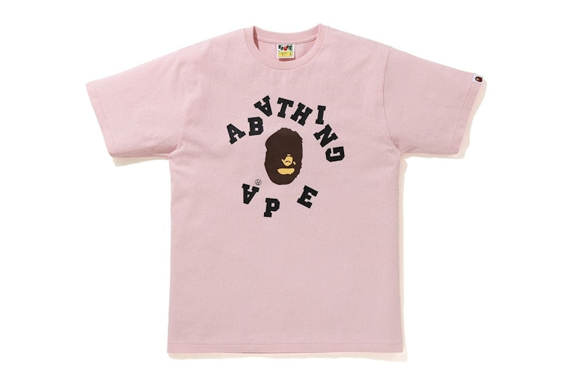 BAPE Broken College Tee Pink