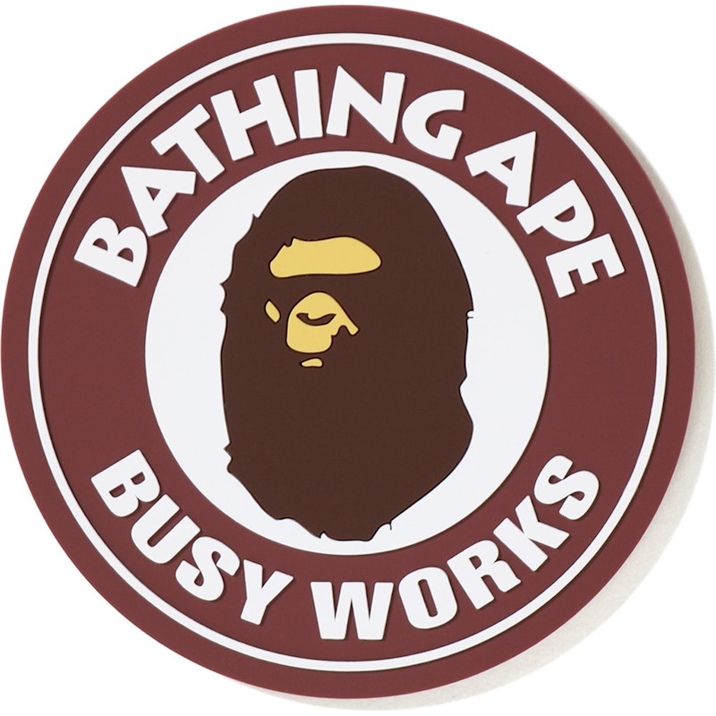 BAPE Busy Works Rubber Coaster Burgundy