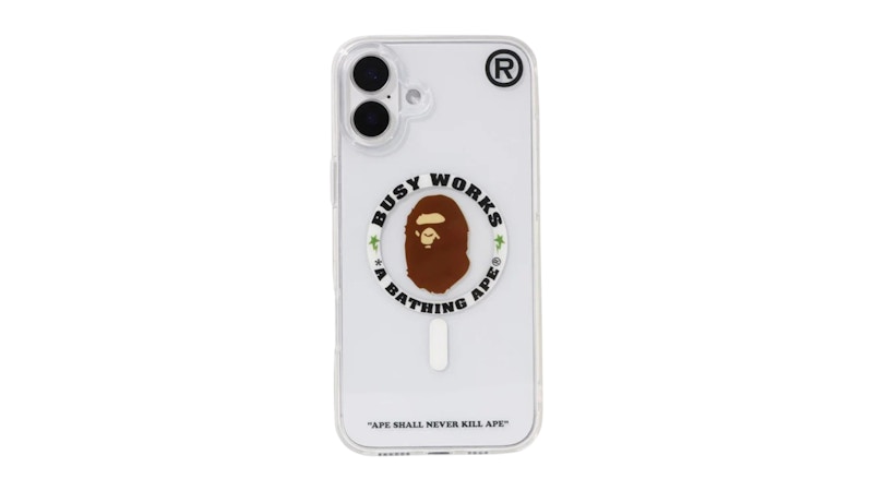 BAPE Busy Works iPhone 16 Plus Case Clear