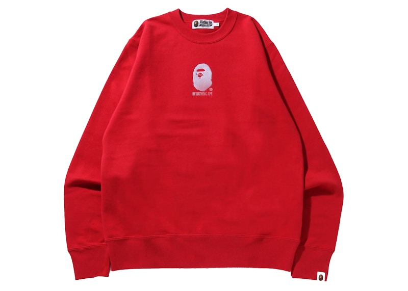 BAPE By Bathing Ape Embroidery Crewneck Red