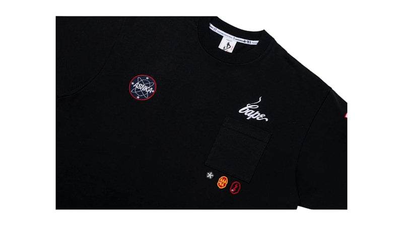 BAPE By Kazuki Kuraishi Multi Patch Military Tee Black