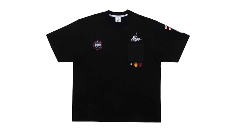 BAPE By Kazuki Kuraishi Multi Patch Military Tee Black