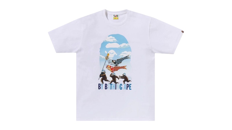 BAPE Carp Streamer By Bathing Ape Tee White
