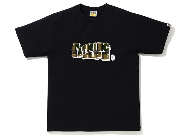 BAPE Check A Bathing Ape Logo Tee Black/Green
