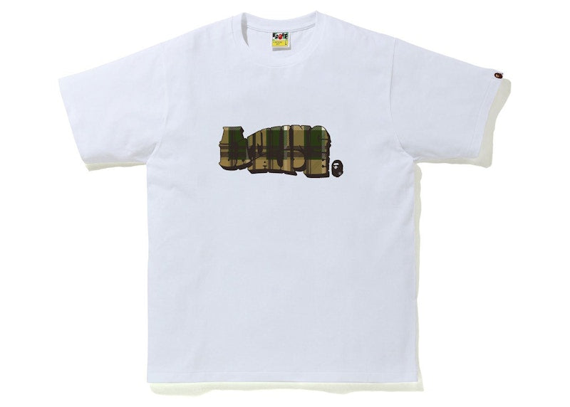 BAPE Check A Bathing Ape Logo Tee White/Green