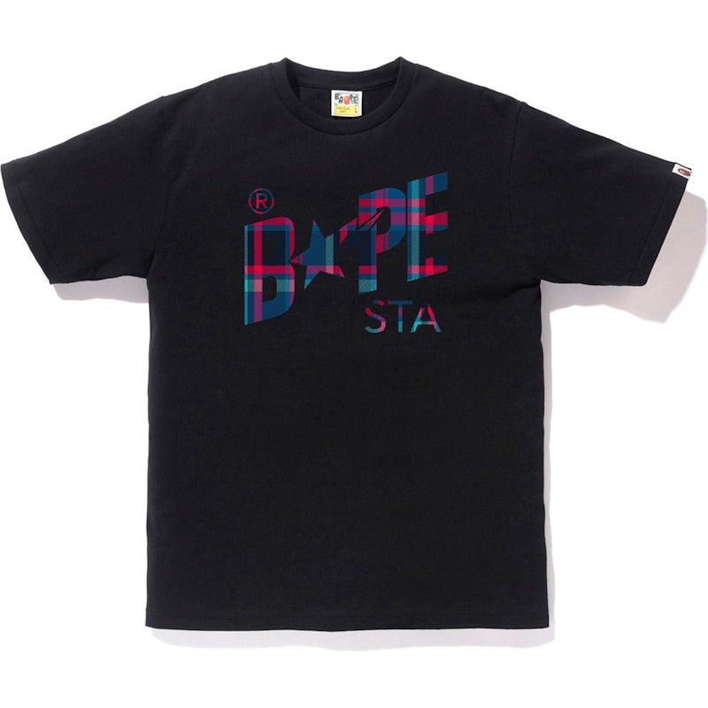 BAPE Check Bapesta Tee Black/Navy
