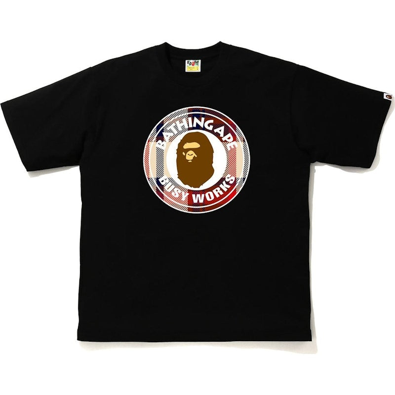 BAPE Check Busy Works Relaxed Tee Black/Red