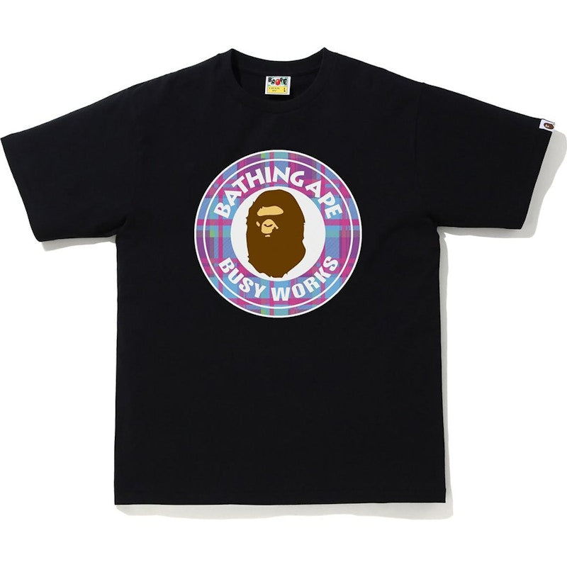 BAPE Check Busy Works Tee Black/Purple