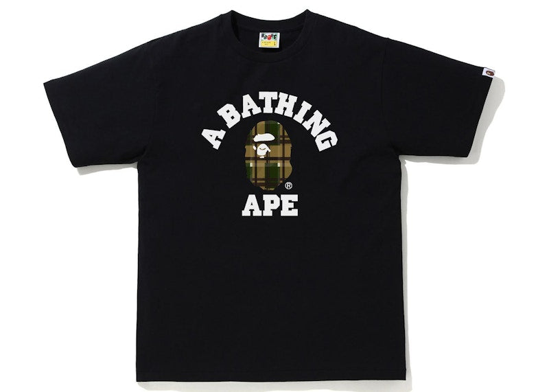BAPE Check College Tee (FW21) Black/Green