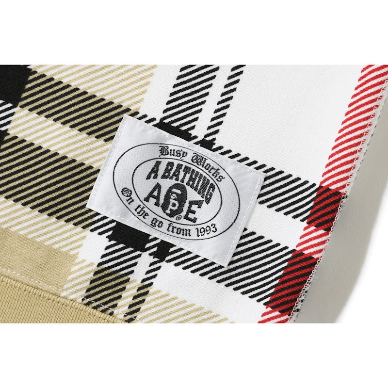 BAPE Check Crewneck Beige