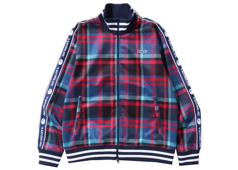 BAPE Check Jersey Top Navy