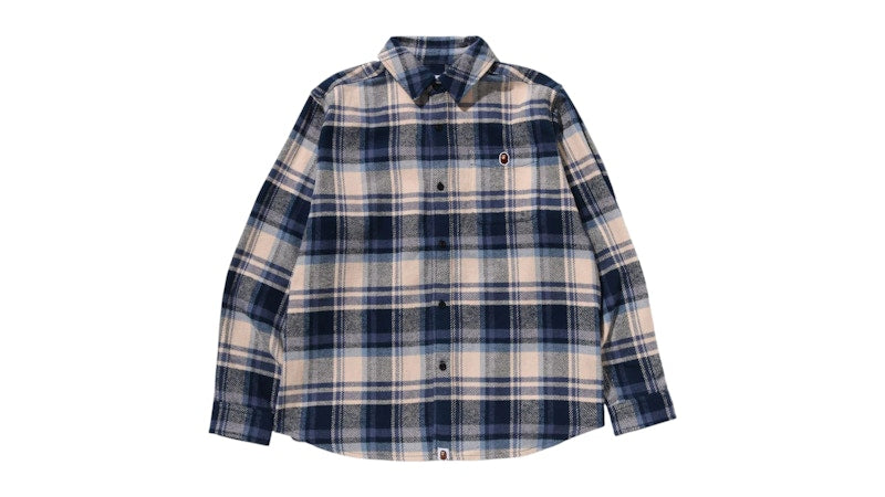 BAPE Check Shirt Navy