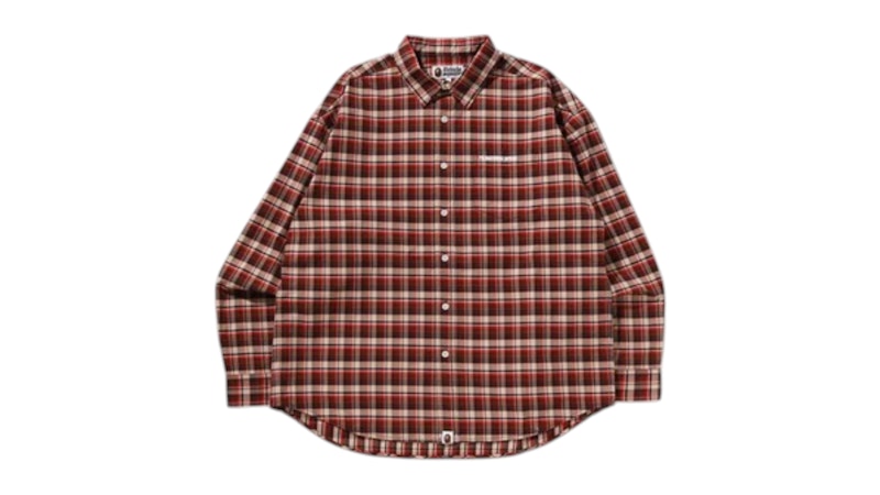 BAPE Check Shirt Red