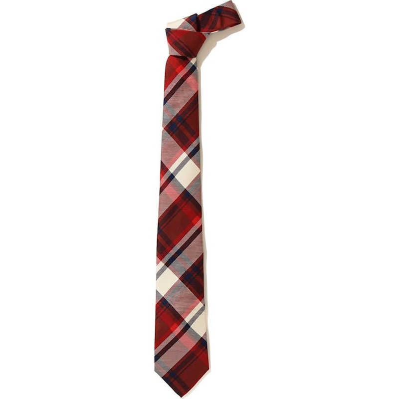 BAPE Check Tie Red