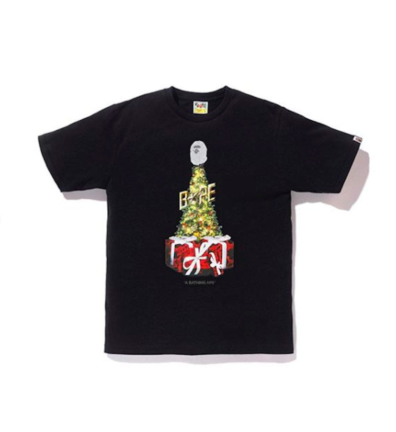 BAPE Christmas Tree Tee Black