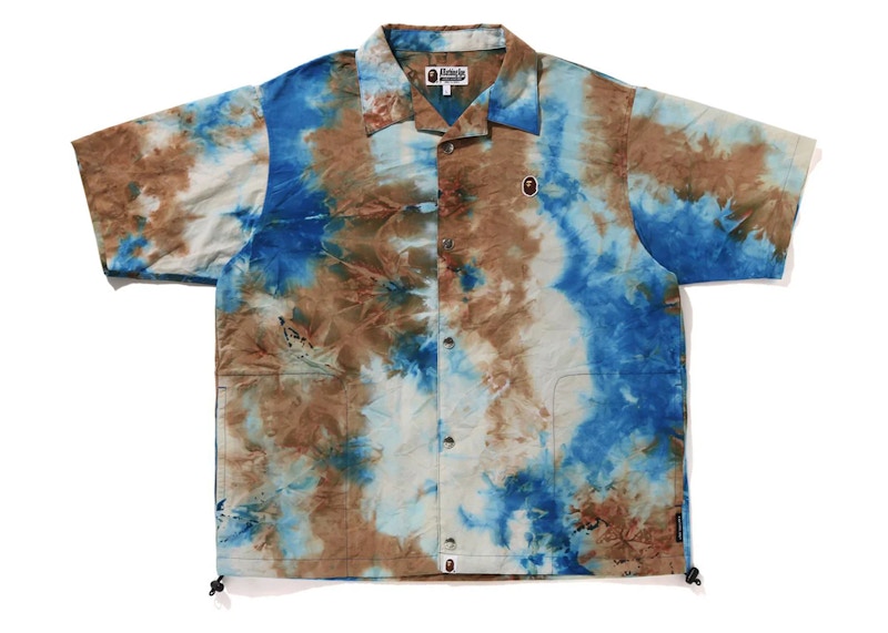 BAPE Chusen One Point Open Collar Shirt Blue