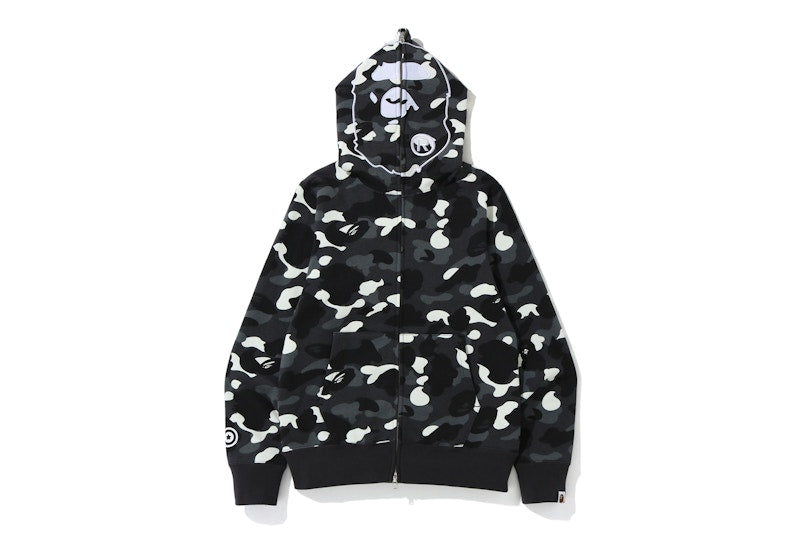 BAPE City Camo 2nd Ape Full Zip Hoodie Black