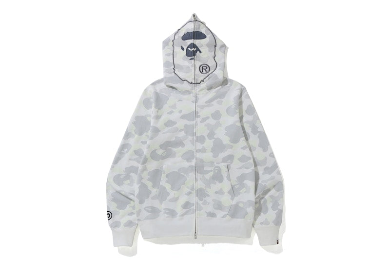 BAPE City Camo 2nd Ape Full Zip Hoodie White