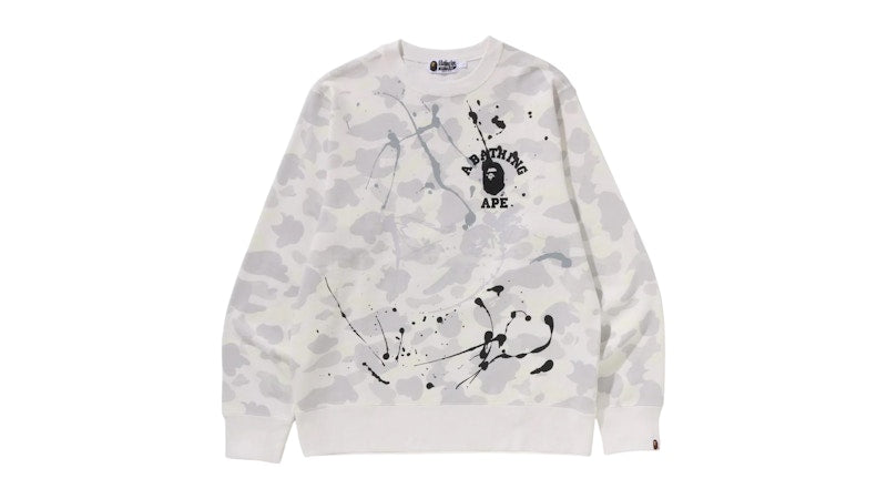BAPE City Camo Painting Crewneck Sweatshirt White