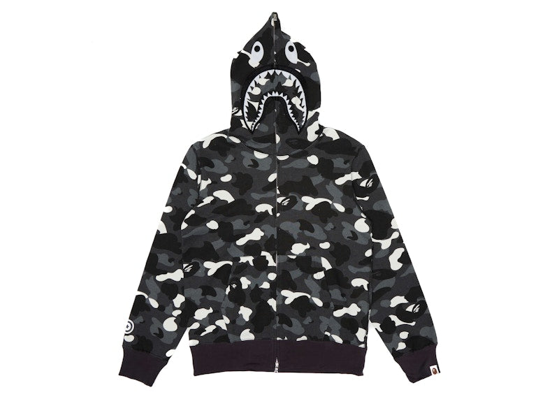 BAPE City Camo Shark WGM Full-Zip Hoodie (SS23) Black