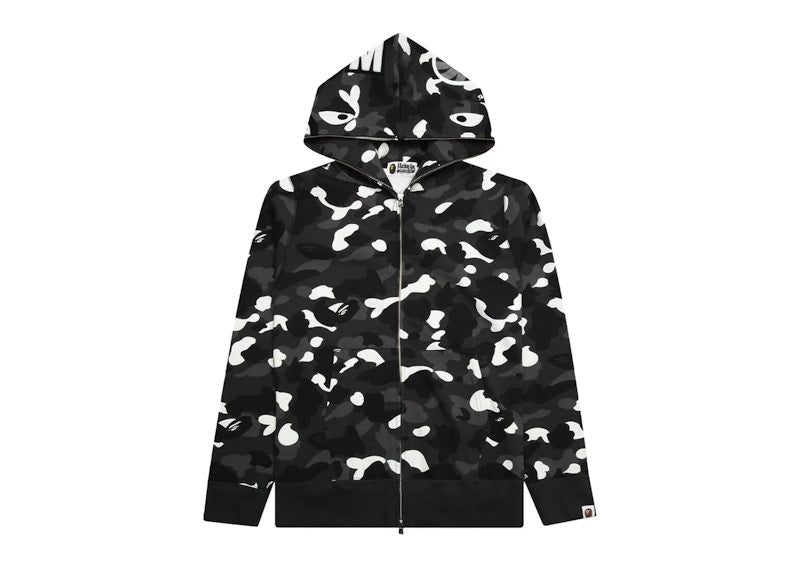 BAPE City Camo Shark Full Zip Hoodie (FW23) Black
