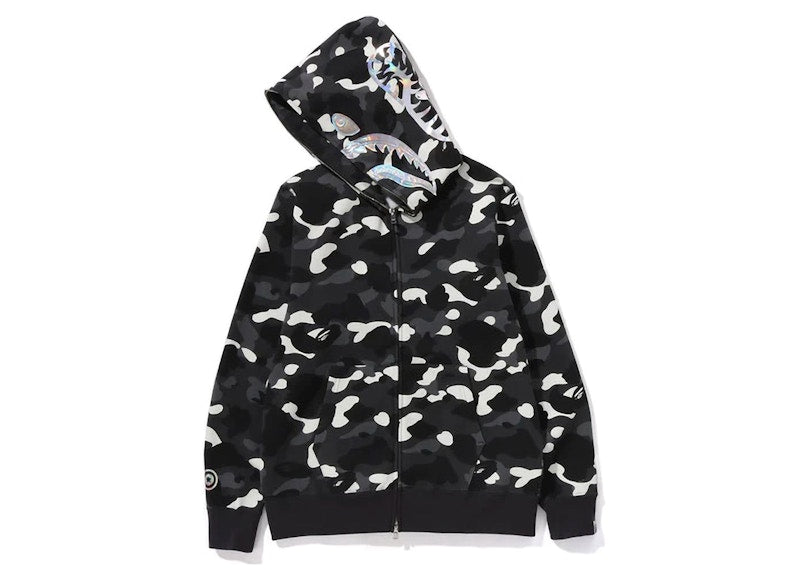 BAPE City Camo Shark Full Zip Hoodie (SS24) Black