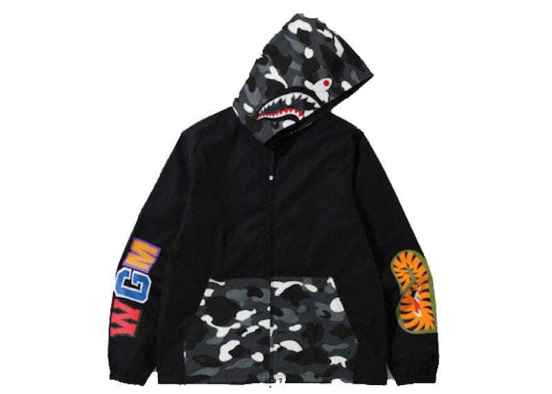 BAPE City Camo Shark Hoodie Jacket Black/Multi