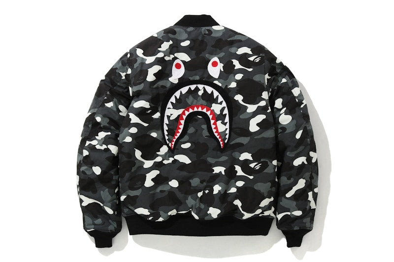 BAPE City Camo Shark MA-1 Black