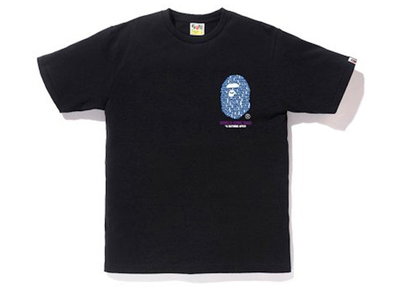 BAPE City Hong Kong Outline Tee Black